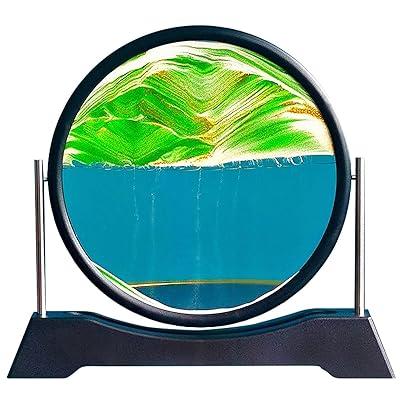 Best Deal for 360° Rotating Dynamic Sand Painting, Glass Crafts ABS