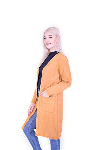 Algopix Similar Product 12 - Solitaire Faux Suede Coat Mustard