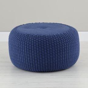 Algopix Similar Product 14 - Toddler Seats: Blue Braided Pouf
