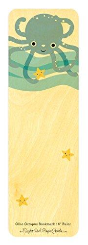 Algopix Similar Product 19 - Ollie Octopus Wood BookmarkRuler by