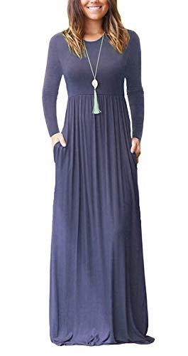 Algopix Similar Product 18 - HIYIYEZI Women RoundNeck Loose Plain