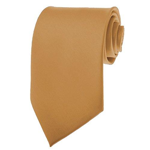 Algopix Similar Product 17 - Copper Necktie SOLID Mens Neck Tie Satin