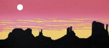 Algopix Similar Product 4 - Western Desert Evening Mural