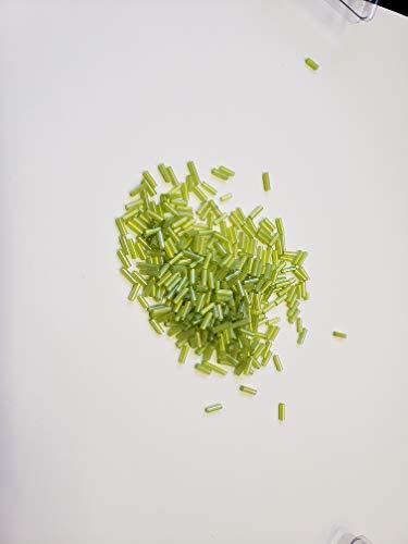 Algopix Similar Product 9 - CF - Lime Green Iridescent Tube Beads