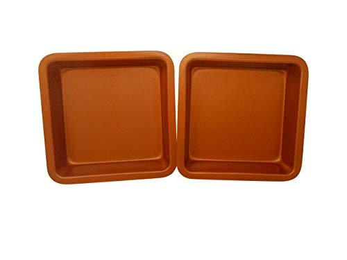 Algopix Similar Product 12 - Copper Colored Square Baking Tin Pan by