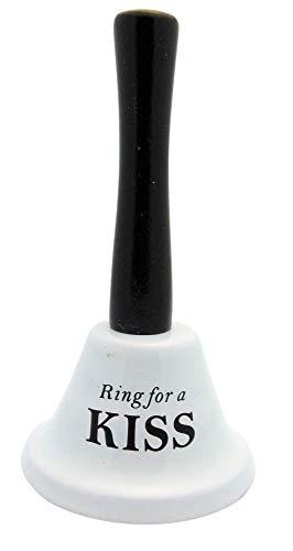 Algopix Similar Product 15 - Ring for a Kiss Bell in White Funny