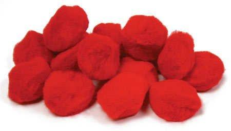 Algopix Similar Product 7 - Package of 90 Fluffy Red Craft Pom Poms