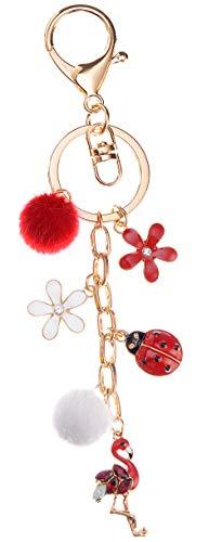 Algopix Similar Product 10 - Giftale Womens Flamingo KeychainAlloy