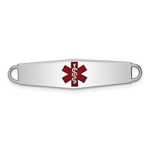 Algopix Similar Product 6 - Sterling Silver Medical ID Plate