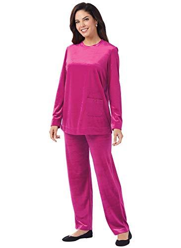 Algopix Similar Product 4 - Luxurious Velour Set Color Raspberry