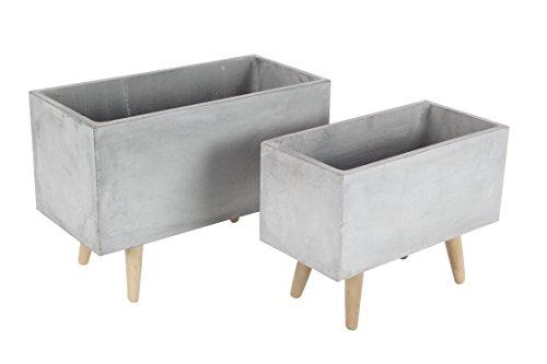 Algopix Similar Product 16 - Benzara Fiber Clay Wood Set of 2