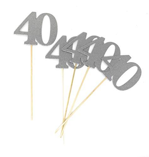 Algopix Similar Product 16 - PaperGala Number 40 Double Sided Gold