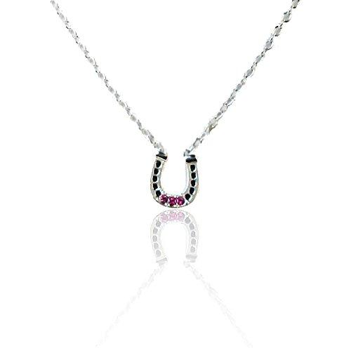 Algopix Similar Product 7 - Horseshoe Necklace  Earring set pink