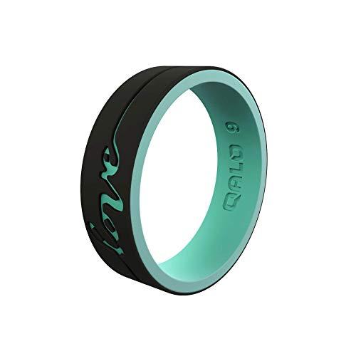 Algopix Similar Product 20 - QALO Womens Strata Love Silicone Ring
