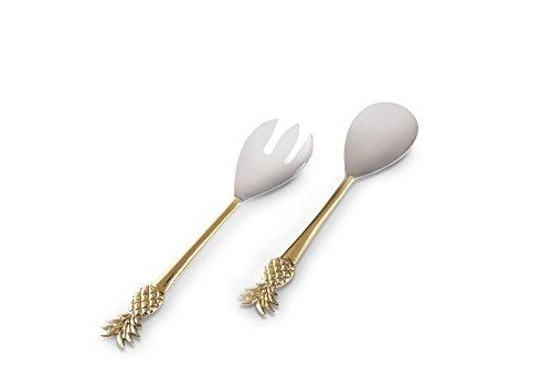 Algopix Similar Product 19 - Pineapple Salad Serving Set Gold