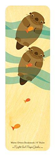 Algopix Similar Product 3 - Water Otters Wood BookmarkRuler by