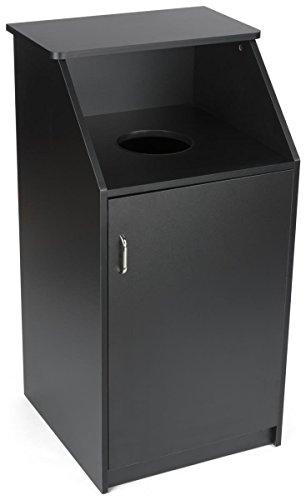 Algopix Similar Product 17 - Displays2go LCKDTLCSBK Commercial Trash