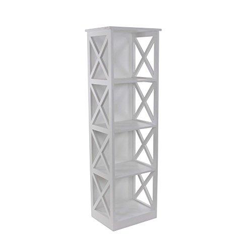 Algopix Similar Product 12 - Benzara Blanched White Wood Shelf