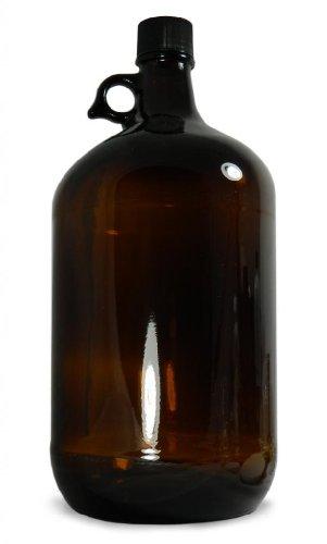 Algopix Similar Product 11 - Qorpak GLC02054 Amber Glass Jug with