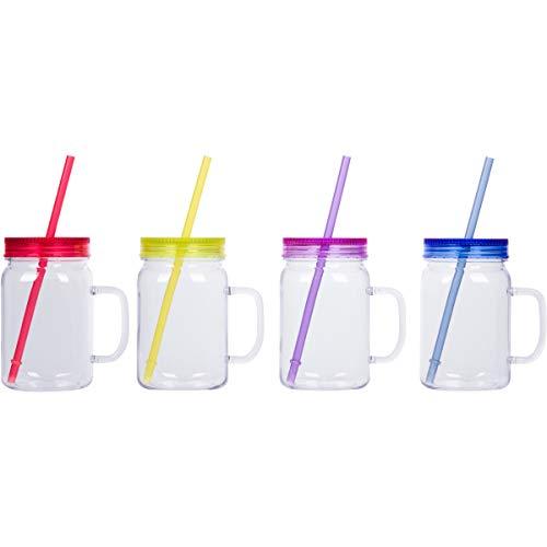 Algopix Similar Product 2 - Zephyr Goods Plastic Mason Jars with