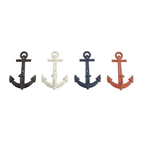Algopix Similar Product 1 - Benzara 4 Assorted Metal Anchor Hook 4