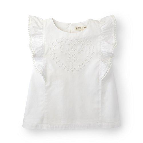 Algopix Similar Product 12 - Hope  Henry Girls White Flutter Eyelet