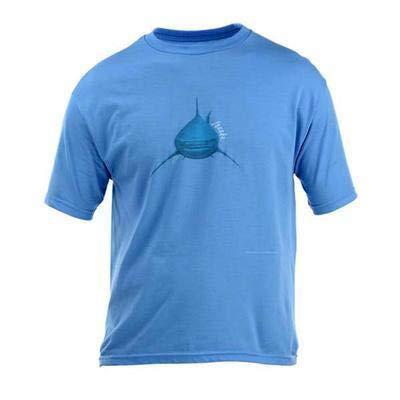Algopix Similar Product 9 - Huk Youth  Smile Tee Carolina Blue