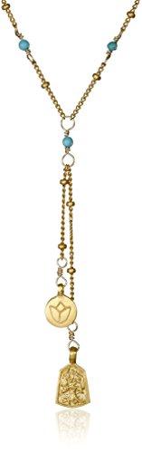 Algopix Similar Product 6 - Satya Jewelry Gold Turquoise Mini Lotus