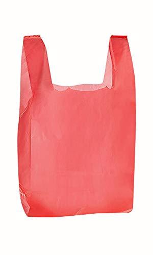 Algopix Similar Product 6 - Plastic T Shirt Bags  Red  11  x 6
