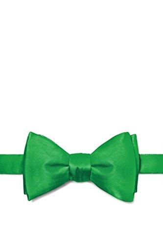 Algopix Similar Product 16 - Green Silk Bow Tie  Kelly Green Self
