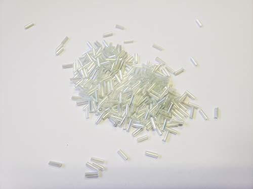 Algopix Similar Product 19 - CF - Clear/White Iridescent Tube Beads