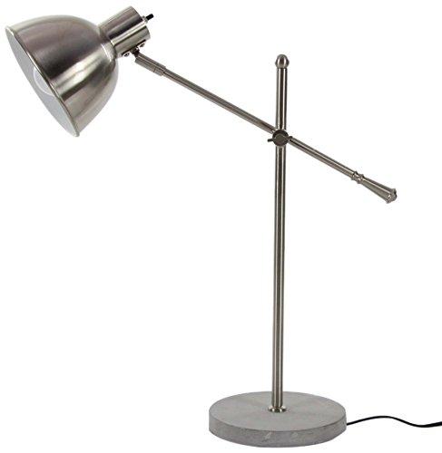 Algopix Similar Product 18 - Benzara Silver Metal Cement Task Lamp