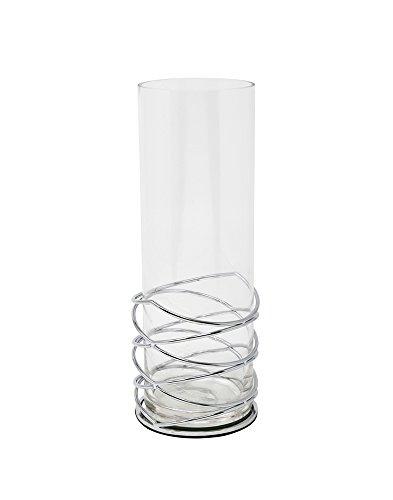 Algopix Similar Product 15 - Benzara Modern Metal and Glass Silver