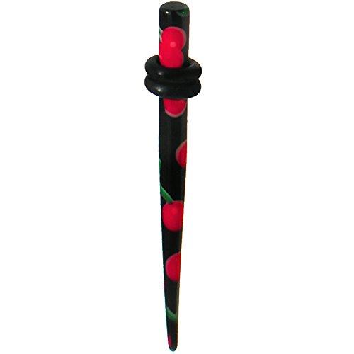 Algopix Similar Product 13 - Body Candy 8 Gauge Black Acrylic Red