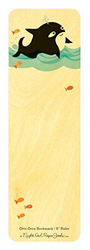 Algopix Similar Product 16 - Otto Orca Wood BookmarkRuler by Night