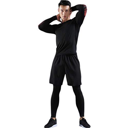 Algopix Similar Product 11 - QJKai Mens 3pcs Sports Fitness Clothing