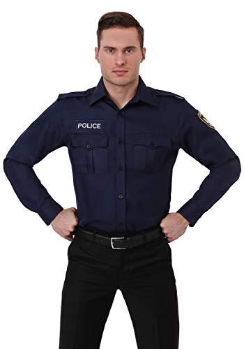 Algopix Similar Product 11 - Mens Plus Size Long Sleeve Police