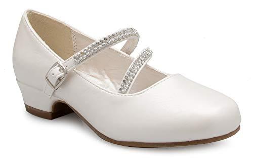 Algopix Similar Product 3 - OLIVIA K Girls Kitten Heels Mary Jane