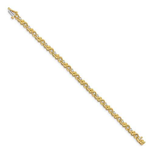 Algopix Similar Product 13 - 14k Yellow Gold HI SI2 Diamond tennis