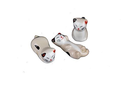 Algopix Similar Product 18 - 3 pcs kitten Set Ceramic Chopsticks