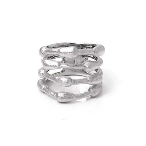 Algopix Similar Product 10 - Rivka Friedman Rhodium Satin Bamboo
