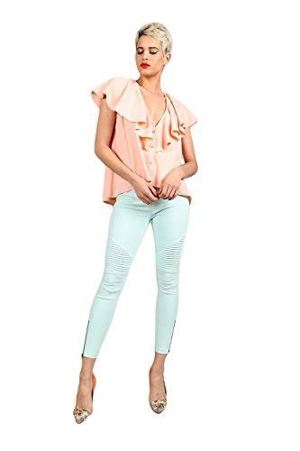 Algopix Similar Product 16 - Beulah Style Beulah OP7019 Moto Jeggings