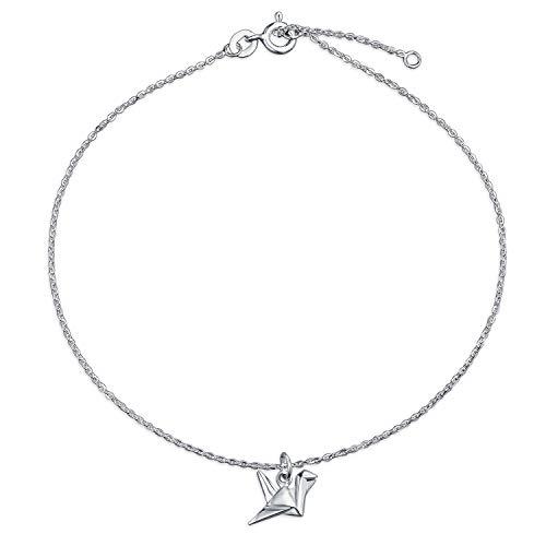 Algopix Similar Product 6 - Origami Small Swan Bird Anklet Charm