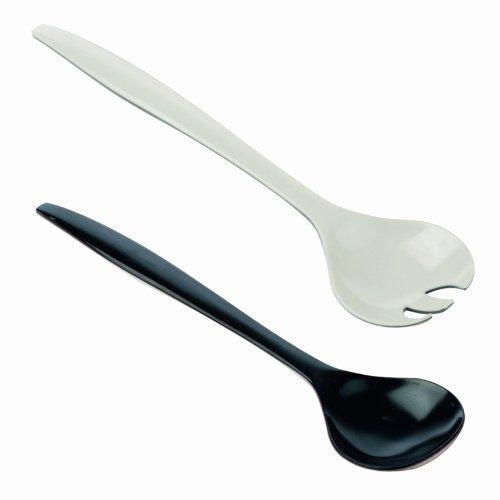 Algopix Similar Product 3 - Kuhn Rikon Salad Servers, Black/White