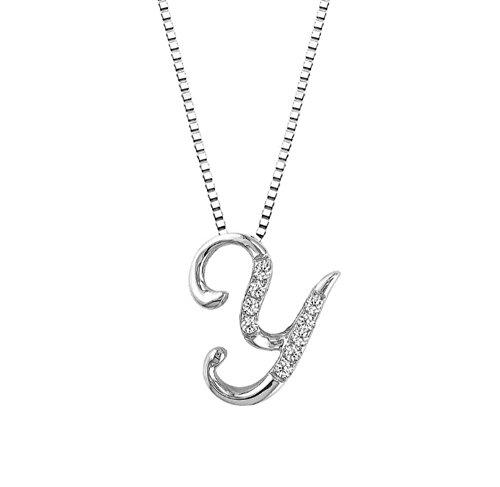 Algopix Similar Product 3 - JMS Jewelry 18K White Gold Initial Y