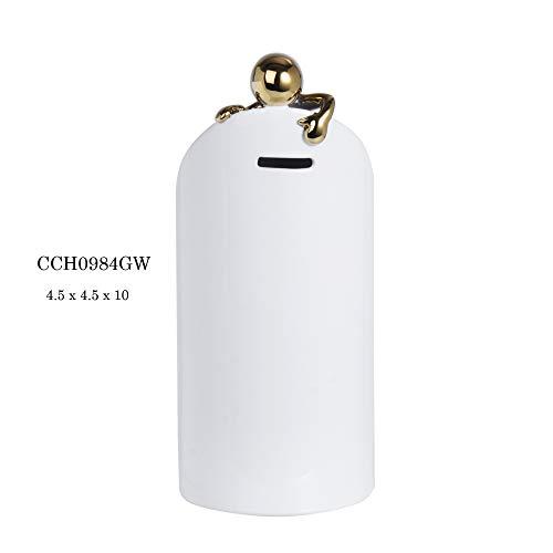 Algopix Similar Product 17 - NBE Silo Coin Bank with White Finish
