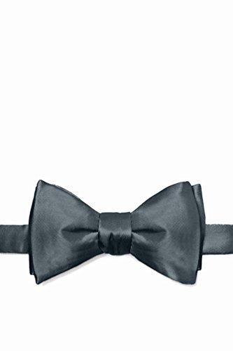 Algopix Similar Product 17 - Charcoal Charcoal Silk Butterfly Bow Tie
