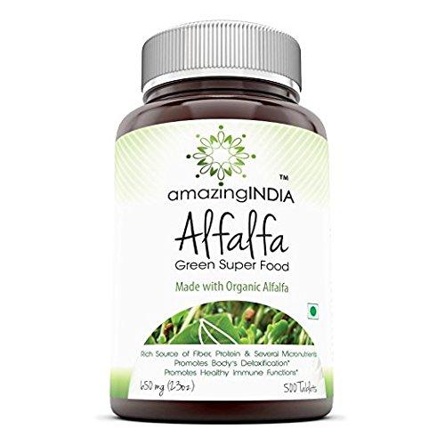 Algopix Similar Product 8 - Amazing India Alfalfa  650 mg 500