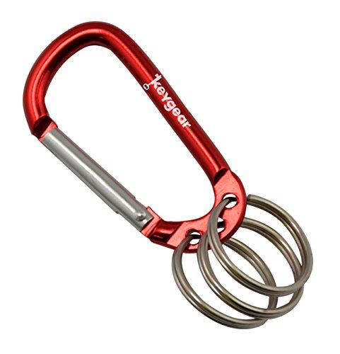 Algopix Similar Product 5 - Key Gear 1.0 Carabineer Multi-Ring, Red