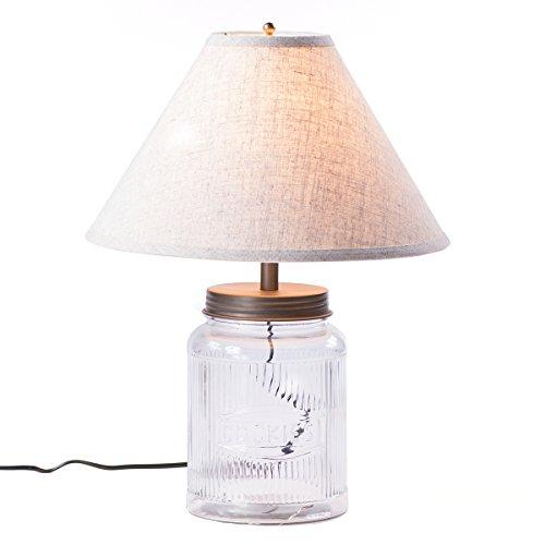 Algopix Similar Product 4 - Large Ribbed Mason Jar Lamp with Shade
